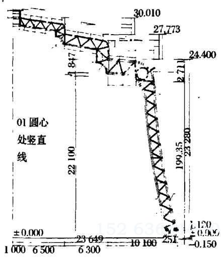 景观展览温室工程桁架放样图