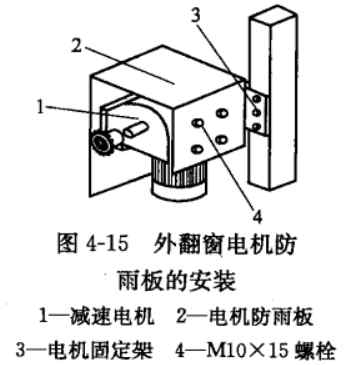 温室大棚外翻窗电机防雨板的安装