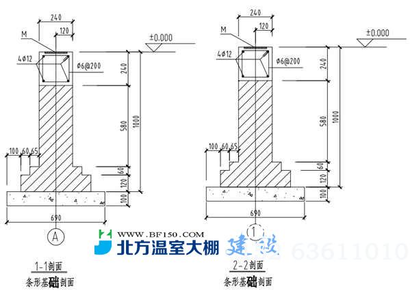 条形基础剖面