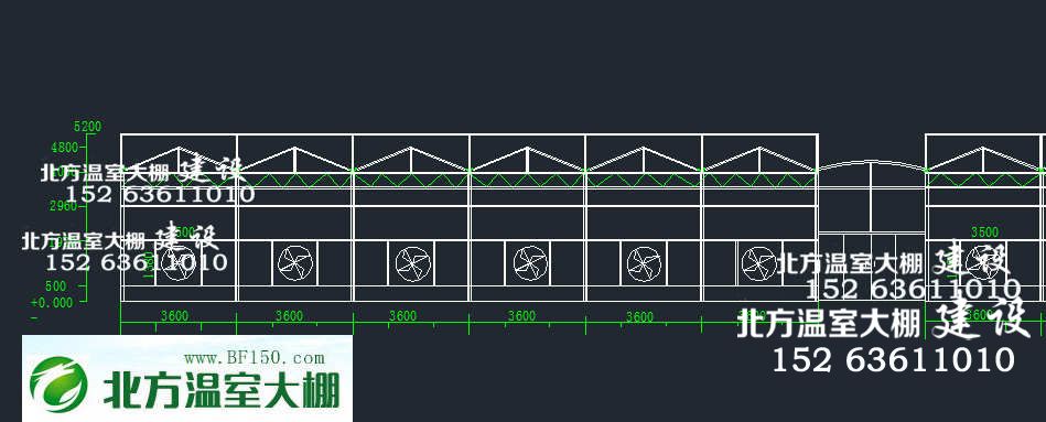 文洛型连栋温室大棚设计图纸